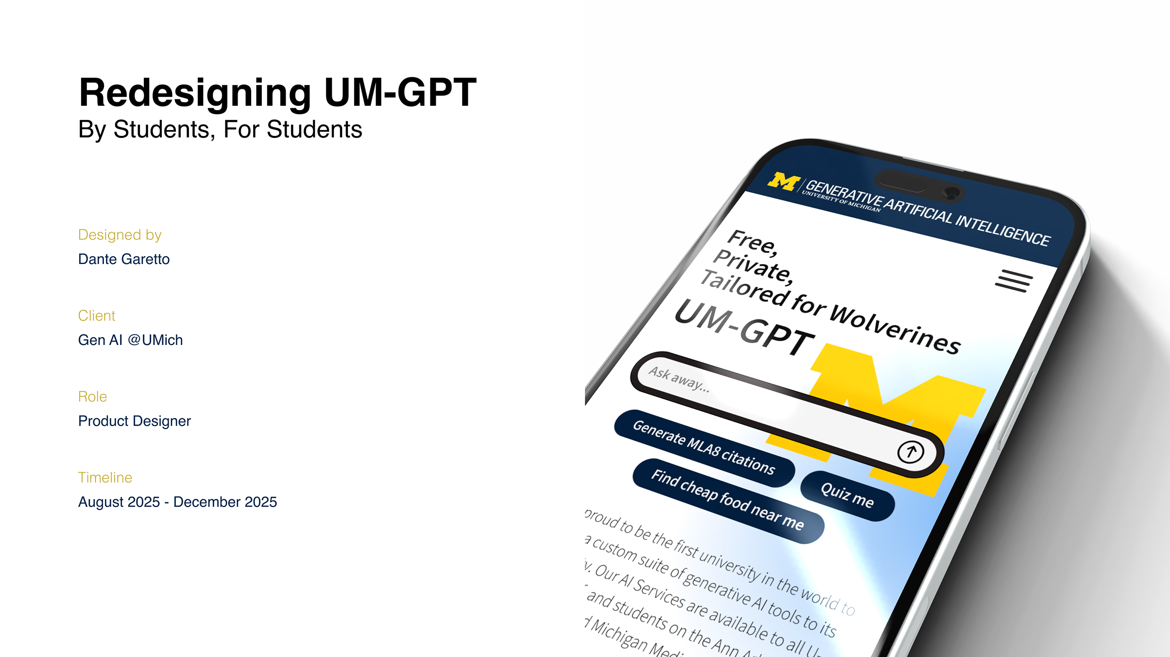 UM-GPT redesign slide 1