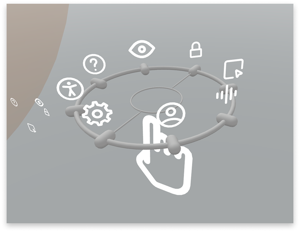 Ring-style XR menu and gesture-based controls